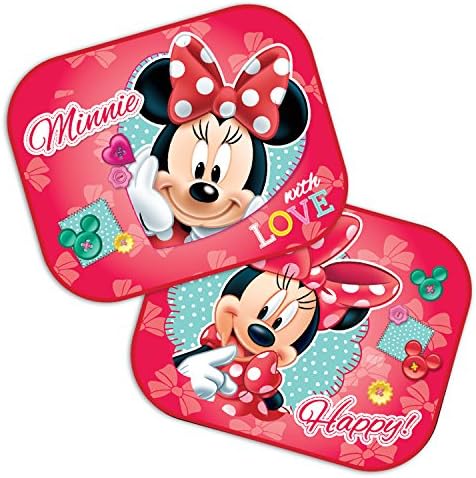 Disney Minnie Mouse: 2x Car Sun Shade/Curtains Side Window Sun Shade with UV Protection for Baby and Child