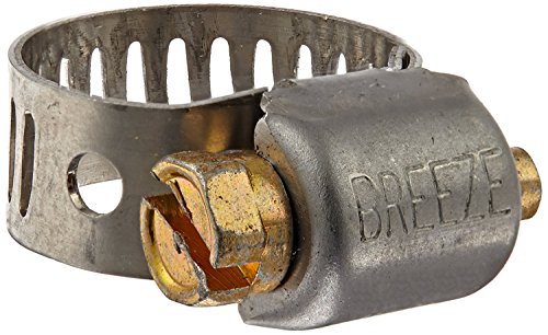 Breeze Miniature Stainless Steel Hose Clamp, Worm-Drive, SAE Size 4, 7/32" to 5/8" Diameter Range, 5/16" Bandwidth (Pack of 10)