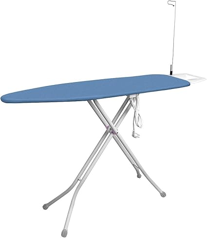 Tabla De Planchar Plegable Con Sujetacable Incluye Enchufe Y Cable Lila Amazon Es Hogar