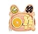 Natural Bamboo Baby Feeding Set 3pcs Includes Plate, Spoon and Fork,BPA Free Infant and Kid Friendly - 7.8'' (1)