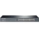 TP-Link 24-Port Gigabit Ethernet Unmanaged Switch | Plug and Play | Metal | Rackmount | Fanless | Limited Lifetime (TL-SG1024)