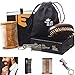 Beard Brush and Beard Comb Set - Genuine Sandalwood and Boar Bristle Beard Grooming Kit + 3-IN-1 Utility Mustache Comb Care by The Beard Brave