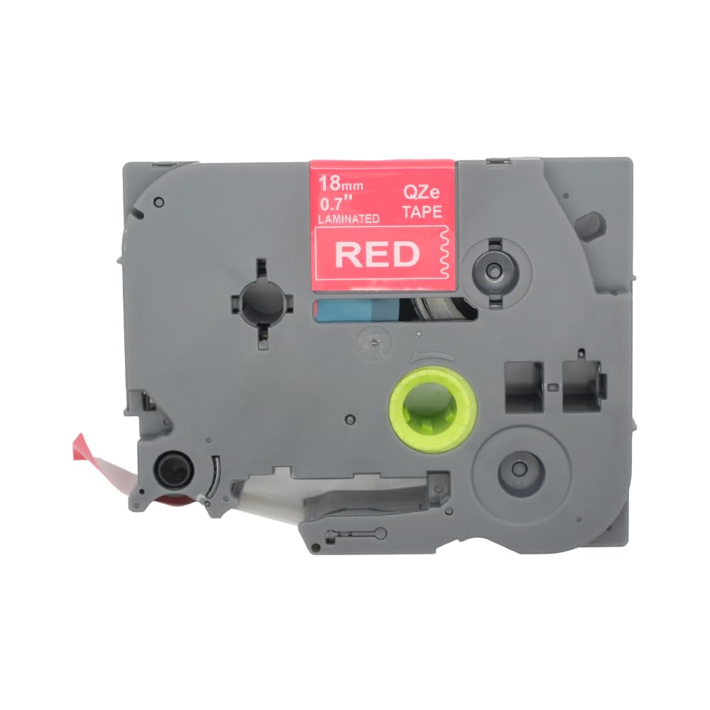 BROVACS 1 Pack White on Red Laminated Label Tape Compatible for Brother P-Touch Label Printer TZ 445 TZe 445 18mm 3/4" OPA4445