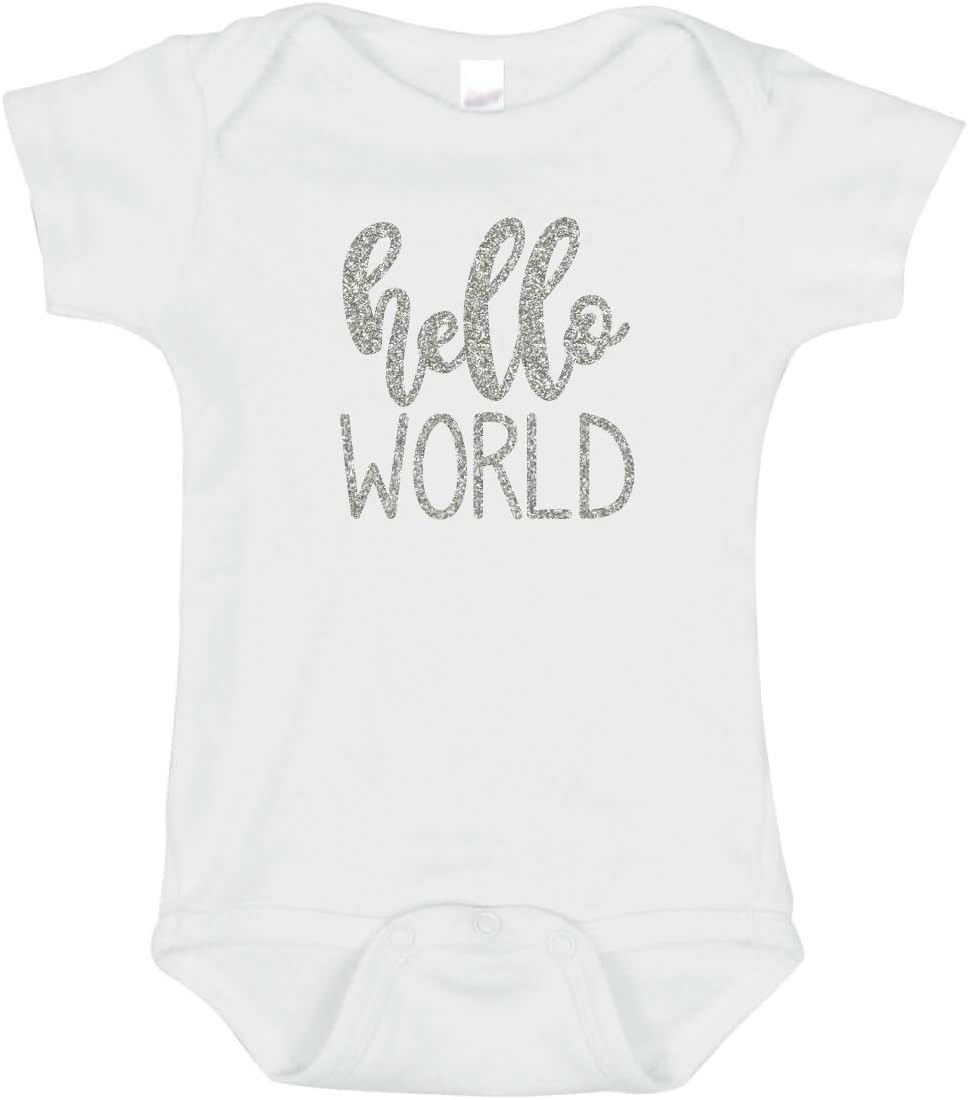 SARBIEN Designs Hello World Newborn Outfit, Hello World Baby, Hello World Newborn