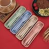 2-Pack-Portable-Travel-Cutlery-Set-Reusable-Flatware-Set-Wheat-Straw-Dinnerware-Set-Tableware-Set-for-Workplace-School-Picnic-Camping-Blue 2 Pack Portable Travel Cutlery Set, Reusable Flatware Set, Wheat Straw Dinnerware Set, Tableware Set for Workplace School Picnic Camping (Blue)