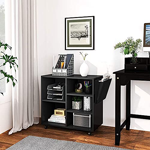 Hasuit Wood File with Movable Casters, Home Office Rolling