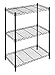 Whitmor Adjustable 3 Tier Shelving with Leveling Feet - Black primary