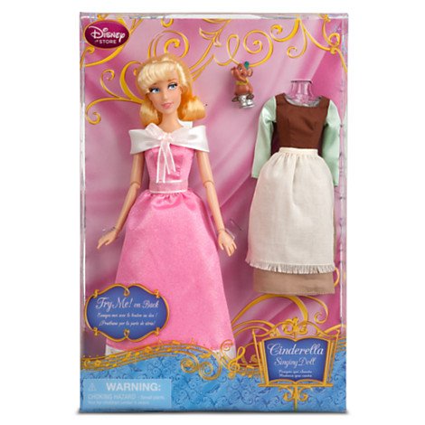 Disney cinderella singing doll and costume set