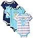 Disney Baby-Boys Monsters Inc Sully Bodysuit, Blue, 6-9 Months (Pack of 3)