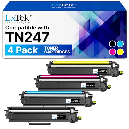 LxTek TN247 TN243CMYK Toner Compatible for Brother TN-243CMYK TN-247 TN-243 for Brother MFC L3750CDW DCP-L3550CDW MFC-L3770CDW MFC-L3710CW DCP-L3510CDW HL-L3210CW HL-L3210C W HL-L33210CW