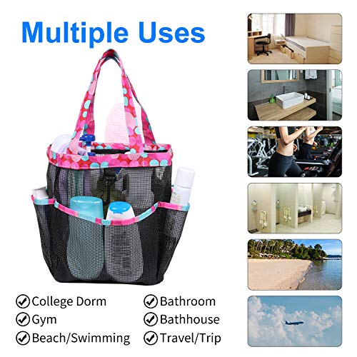 Shower Caddy Tote Bag, Toiletry Bag for Men and Women, Hanging Mesh Shower Bag, Quick Dry Bath