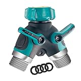 Supxing 2 Way Y Hose Connector, Garden Hose Splitter with 3/4 Connector and Sturdy Construction for Garden and Home Life/4 Free Washers