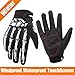 RIGWARL Winter Gloves Skeleton Zombie Bones Design Windproof Waterproof Riding Biking Climbing Motorcycling Cycling Working Gardening (XL, Black)