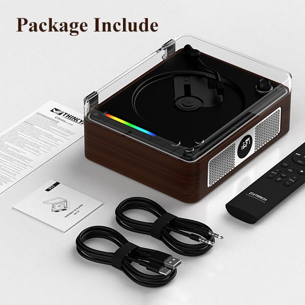 CD Player Portable, Retro CD Bluetooth Player with Dual HiFi Speakers, 2600mAh Rechargeable CD Player for Home with Remote Control,Support USB/AUX,Headphone Jack,Optical Brown