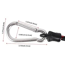 XSTRAP STANDARD 6PK Bungee Cords with Carabiners 24