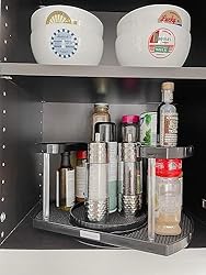 Spice Rack Organizer for Cabinet 2 Tier Lazy Susan