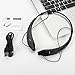 LeadTry Stereo In-ear Noise Cancelling Wireless Headset with Microphone for Apple, IPhone, IPad, Samsung and Sony, Black