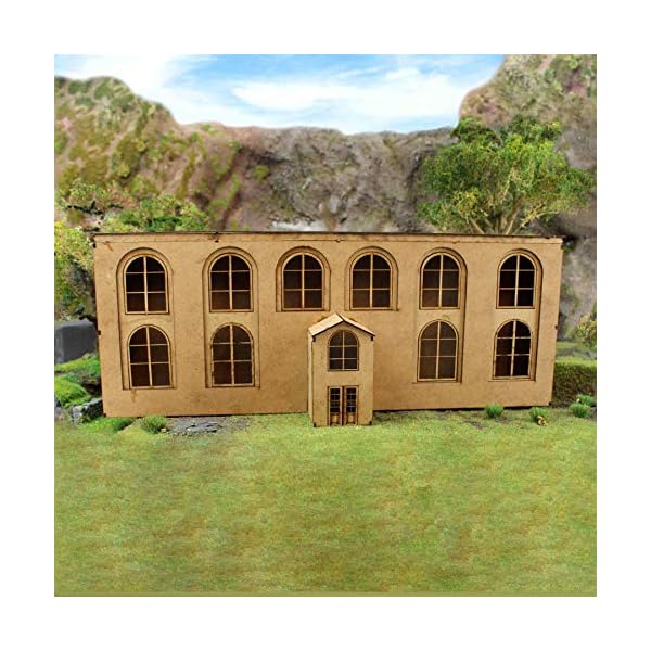 War World Scenics Modellbau MDF Gebäude - Niedrigprofil Fabrik - Spur 00/H0 Modellbahn Maßstab Modelleisenbahn Diorama… – Bild 8