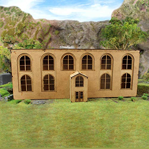 War World Scenics Modellbau MDF Gebäude - Niedrigprofil Fabrik - Spur 00/H0 Modellbahn Maßstab Modelleisenbahn Diorama… – Bild 8