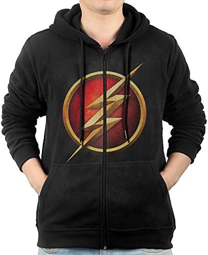 The Flash-Barry Allen's Men Zip-Up Hoodie Jacket Kangaroo Pocket