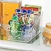 iDesign-77650-Linus-Kitchen-Organizer-Bin-For-Food-Storage-CondimentDressing-Pouches-Clear iDesign Divided Storage Container, Fridge Organiser, BPA-free Clear Drawer Organizer for Kitchen, Fridge and…