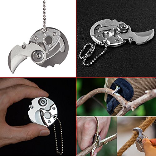 Creative Coin-shape Knife EDC Folding Pocket Knife Keychain Stainless Steel Blade EDC Multitool Collection - Gift Ideas For Employees and Boy Scouts (5 Pcs)