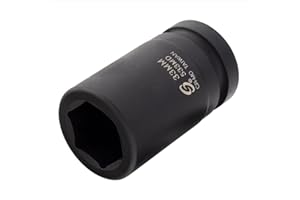 Sunex 533MD, 1 Inch Drive, 33mm Deep Impact Socket, Cr-Mo Steel, Radius Corner Design, Chamfered Opening, Dual Size Markings