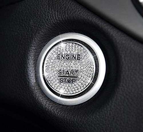 Sunyat Bling Bling Ignition Start Stop Button 3D Decals Cover Sticker Overlap for Mercedes-Benz C Class CLA GLC GLA 2015-2018 GLC260 C200L