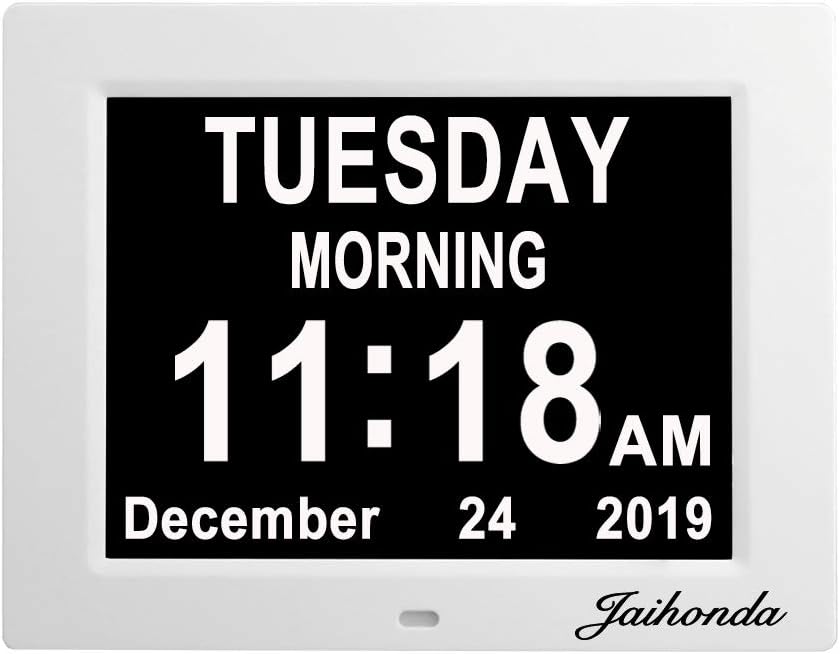 [Newest Version]Digital Calendar Day Clock,Extra Large Display with Battery Backup