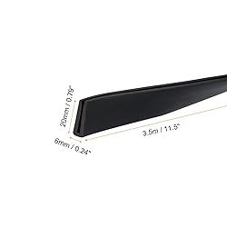 uxcell U Channel Edge Trim, 11.5ft Length Rubber
