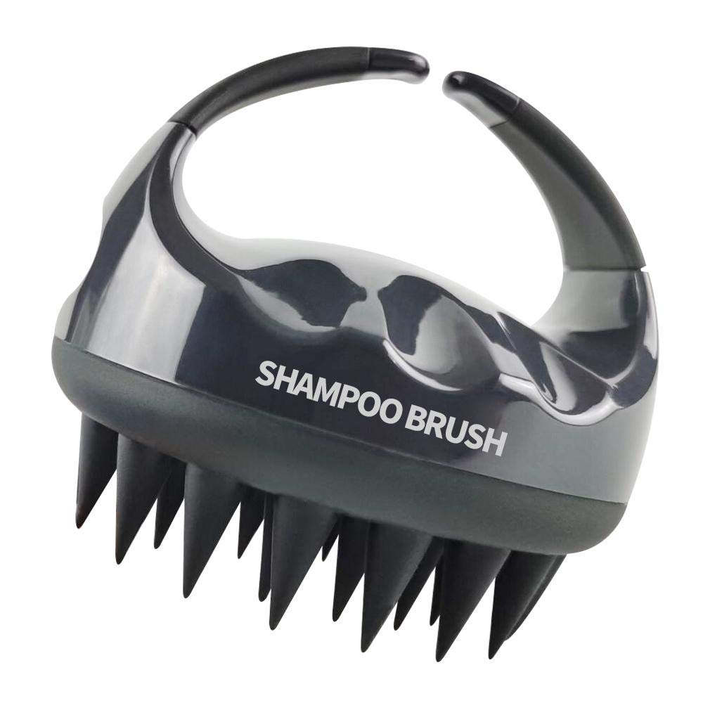 Vebiys Hair Scalp Massager Shampoo Brush - Scalp Brush For Hair Washing - Upgraded Head scrubber, Soft Silicone Bristles For Exfoliating And Remove Dandruff, Improve Hair Growth (Black) : Beauty