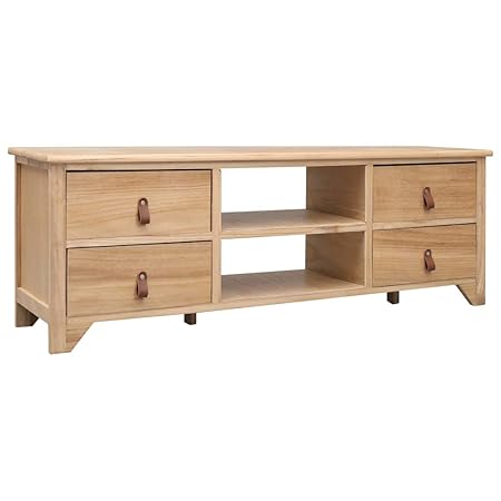 Festnight Mobile Porta Tv Moderno In Legno Di Paulownia