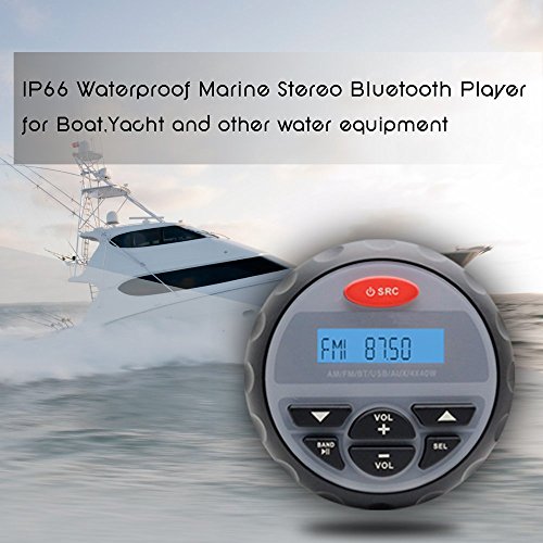Herdio Marine Gauge Radio Receiver System, Waterproof inDash Marine