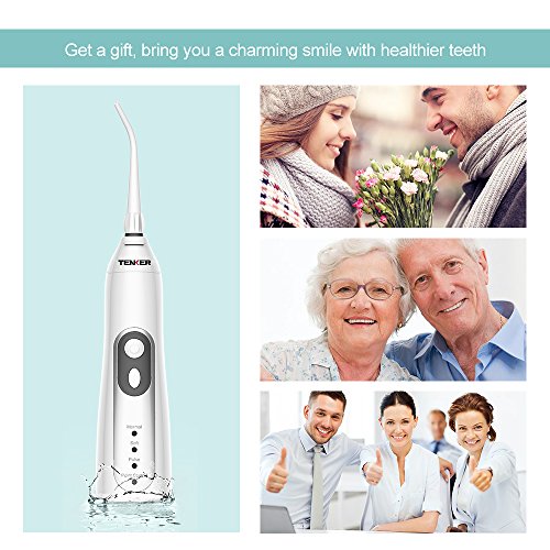 TENKER Cordless Water Flosser with 4 Jet Tips, Rechargeable Oral Irrigator 4-Mode High Capacity Water Tank Portable Dental Irrigator for Home Travel - Thumbnail 5