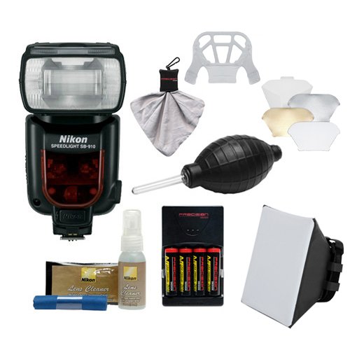 Nikon SB910 AF Speedlight Flash with Batteries &, Charger