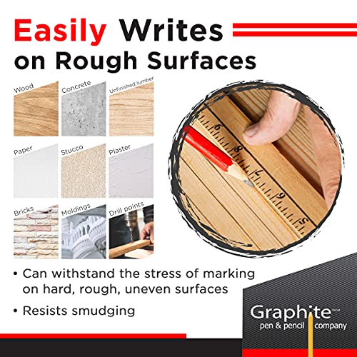 GRAPHITE Hard Lead Carpenter Pencil 2 Lumber Pencil (72) PCS Industrial Pencil Wood Flooring