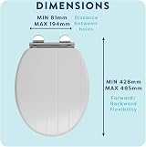 Croydex Portland Soft Close Toilet Seat with Flexi-Fix Hinges White Wood view 5