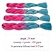 GX Beauty 4Packs Ombre Braiding Hair Red Braids Hair Extensions Synthetic 24Inch Jumbo Braiding Hair for Box Braids（Peach Red to Lake Blue）