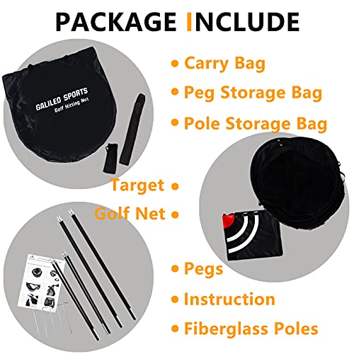 Pop Up Golf Net,Pop up Golf Hitting Net,Golf Practice Net,Golf Nets for Backyard Driving,Quick