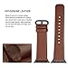 Fullmosa Leather Bands Compatible with Apple Watch Band 49mm 46mm 45mm 44mm 42mm for Men Women, Top Grain Genuine Leather Strap for iWatch Ultra 2/Ultra/10/9/8/7/6/5/4/3/2/1/SE2/SE, Brown/Smoky Grey