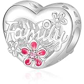 Artiyoo Family Heart Charm 925 Sterling Silver Charms Fit Women Bracelet And Necklaces Bead Charm Pendant Jewelry Gifts For Family Friends