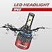 INFITARY LED Headlight Bulbs H11 Conversion Kits Auto Headlamp Car Headlight 72W 6500K Cool White 8000LM Extremely Super Bright COB Chips, 3 Years Warranty (Red, H11/H8/H9)