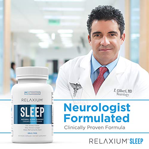 Relaxium Natural Sleep Aid NonHabit Forming Sleep Supplement for