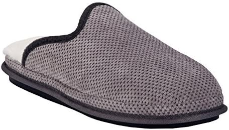 Aski Slippers Gil Corduroy Slippers for Men - Faux Fur with Memory Foam Cushioning Footwear