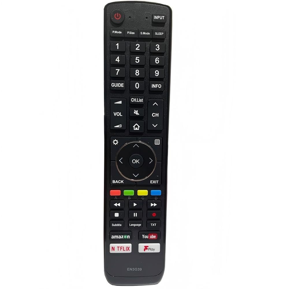 FYCJI Replacement EN3G39 Hisense Remote Control EN3G39 for Hisense Smart TV Remote Control