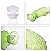 Hot Water Bottle, U Type Transparent PVC Rubber Bottle Neck Protection Warm (Green)