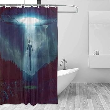 Amazon Com Gloria Johnson Quirky Extra Wide Shower Curtain Man