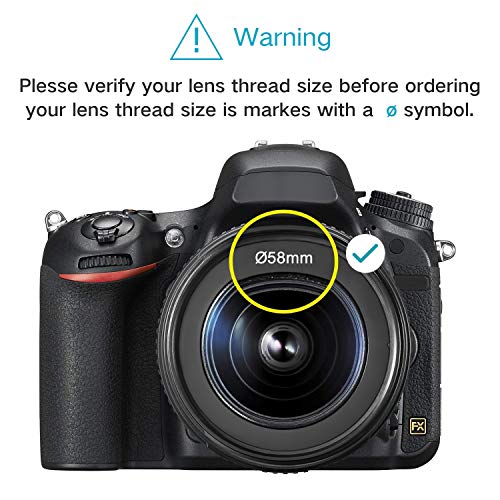 Neewer 58mm Lens and Filter Bundle Wide Angle Lens, Telephoto Lens and Filter Set (Macro, ND