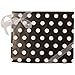 JAM Paper Gift Wrap - Polka Dot Wrapping Paper - 25 Sq Ft (30 in x 10 Ft) - Black with White Dots - Roll Sold Individually