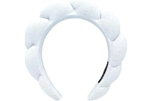 HitModa Spa Headbands for Washing Face or Facial Makeup Headbands Bubble Skincare Headbands Drunk Elephant Terry Cloth Puffy Headbands for Mask Skin Treatment